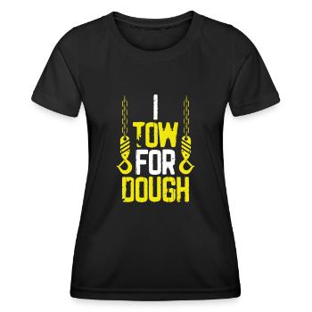 Je remorque pour la pâte - T-shirt sport Femme - noir - Devant - AI Model Female 172 light (172cm)