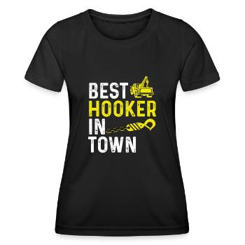 Bester Abschlepper in der Stadt - Frauen Funktions-T-Shirt - Schwarz - Vorne - AI Model Female 172 light (172cm)