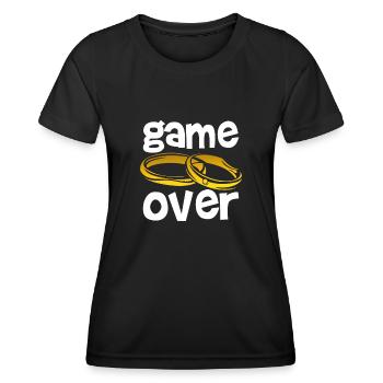The game is over with rings - Women's Functional T-Shirt - black - Front - AI Model Female 172 light (172cm)