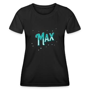 Max names personalized - Women's Functional T-Shirt - black - Front - AI Model Female 172 light (172cm)