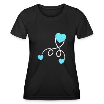 Pregnant Baby Love pregnant with twins - Women's Functional T-Shirt - black - Front - AI Model Female 172 light (172cm)