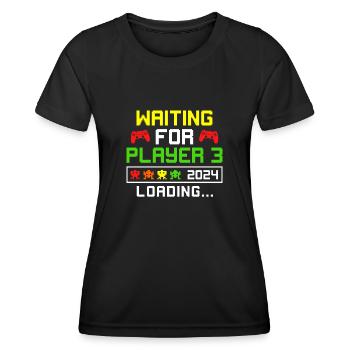 Gaming Parents 2024 Player 3 loading Baby - Women's Functional T-Shirt - black - Front - AI Model Female 172 light (172cm)