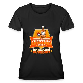 Mon de Noël est le bourbon - T-shirt sport Femme - noir - Devant - AI Model Female 172 light (172cm)