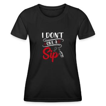 Wein Ich gebe keinen Schluck - Frauen Funktions-T-Shirt - Schwarz - Vorne - AI Model Female 172 light (172cm)