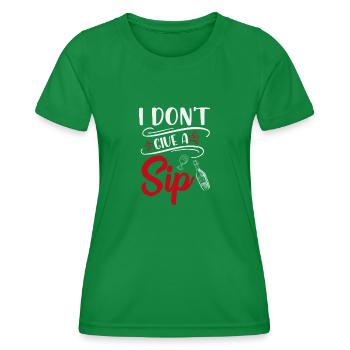 Wein Ich gebe keinen Schluck - Frauen Funktions-T-Shirt - Kelly Green - Vorne - AI Model Female 172 dark (172cm)