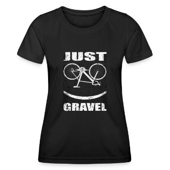 Gravel Bike - Ride Gravel Bike Gravel Road Bike - Women's Functional T-Shirt - black - Front - AI Model Female 172 light (172cm)