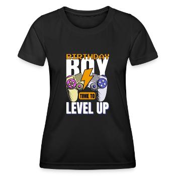 Geburtstagskind Zeit, um Videospiel Geburtstag zu verbessern - Frauen Funktions-T-Shirt - Schwarz - Vorne - AI Model Female 172 light (172cm)