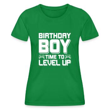 Geburtstagskind Zeit, um Videospiel Geburtstag zu verbessern - Frauen Funktions-T-Shirt - Kelly Green - Vorne - AI Model Female 172 dark (172cm)