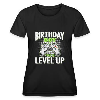 Geburtstagskind Zeit, um Videospiel Geburtstag zu verbessern - Frauen Funktions-T-Shirt - Schwarz - Vorne - AI Model Female 172 light (172cm)