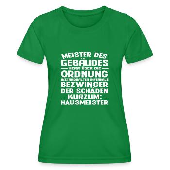 Hausmeister - Frauen Funktions-T-Shirt - Kelly Green - Vorne - AI Model Female 172 dark (172cm)
