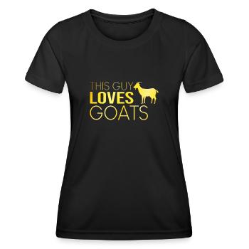 Typ Ziegen Spruch - Frauen Funktions-T-Shirt - Schwarz - Vorne - AI Model Female 172 light (172cm)
