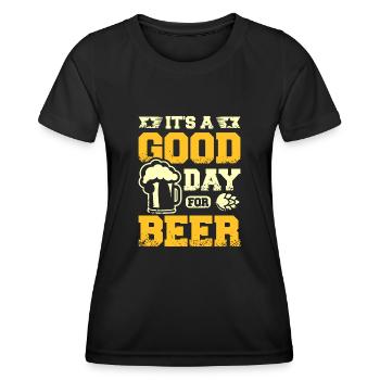 It's a good day for a beer - Frauen Funktions-T-Shirt - Schwarz - Vorne - AI Model Female 172 light (172cm)