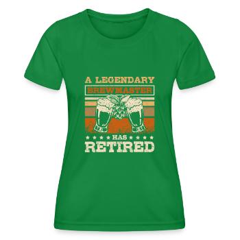 A legendary brewmaster has retired - Women's Functional T-Shirt - kelly green - Front - AI Model Female 172 dark (172cm)