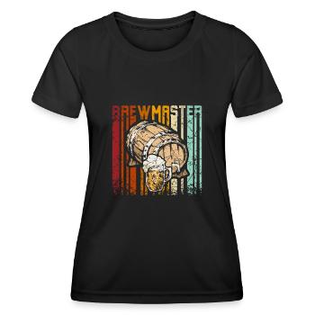 Retro Vintage Brewmaster - Frauen Funktions-T-Shirt - Schwarz - Vorne - AI Model Female 172 light (172cm)