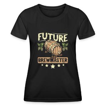 Future Brewmaster - Frauen Funktions-T-Shirt - Schwarz - Vorne - AI Model Female 172 light (172cm)