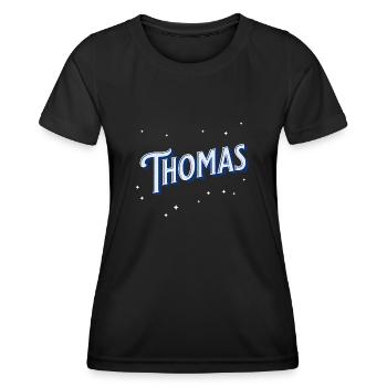 Thomas names personalized - Women's Functional T-Shirt - black - Front - AI Model Female 172 light (172cm)