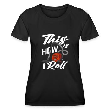 Staubsauger Haushälterin Putzfrau - Frauen Funktions-T-Shirt - Schwarz - Vorne - AI Model Female 172 light (172cm)