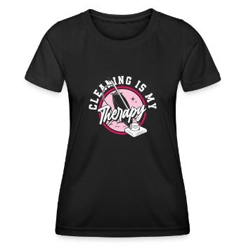 Haushälterin Therapie - Frauen Funktions-T-Shirt - Schwarz - Vorne - AI Model Female 172 light (172cm)