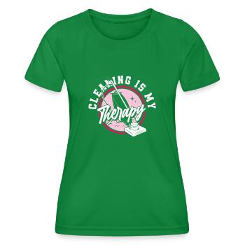 Haushälterin Therapie - Frauen Funktions-T-Shirt - Kelly Green - Vorne - AI Model Female 172 dark (172cm)