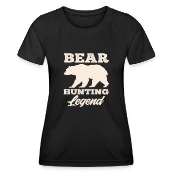 Légende du chasseur d’ours - T-shirt sport Femme - noir - Devant - AI Model Female 172 light (172cm)
