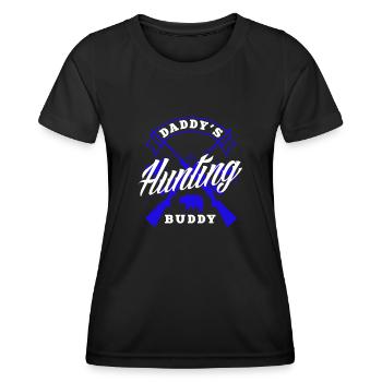 Enfants Garçon Papa Chasseur Buddy Fils - T-shirt sport Femme - noir - Devant - AI Model Female 172 light (172cm)