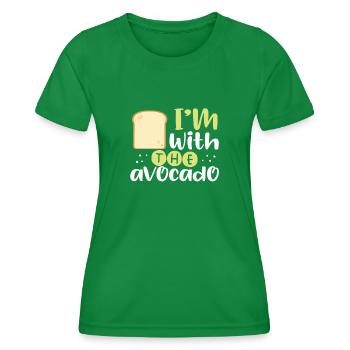 Toast with avocado - Women's Functional T-Shirt - kelly green - Front - AI Model Female 172 dark (172cm)