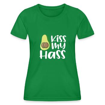 Küsse meinen Avocado Arsch - Frauen Funktions-T-Shirt - Kelly Green - Vorne - AI Model Female 172 dark (172cm)