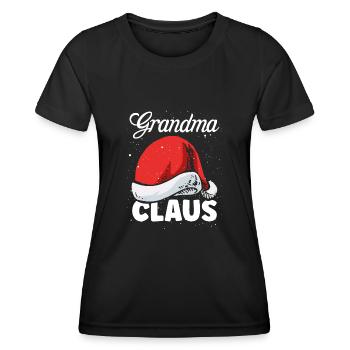 Weihnachtsmann Oma - Frauen Funktions-T-Shirt - Schwarz - Vorne - AI Model Female 172 light (172cm)