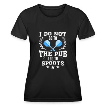 Pub Sports Fléchettes Jouer Fléchettes Hits Fléchettes - T-shirt sport Femme - noir - Devant - AI Model Female 172 light (172cm)