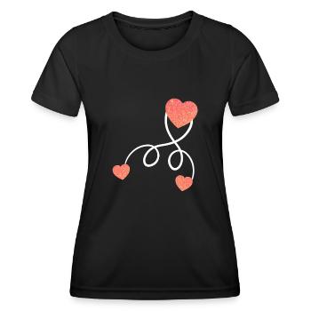 Pregnant Baby Love pregnant with twins - Women's Functional T-Shirt - black - Front - AI Model Female 172 light (172cm)