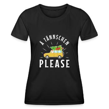 Ä Tännschen please - Frauen Funktions-T-Shirt - Schwarz - Vorne - AI Model Female 172 light (172cm)