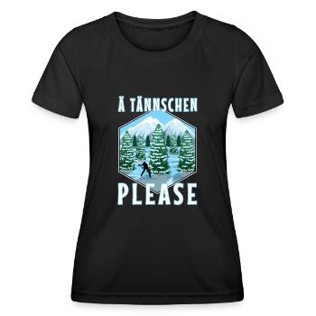 Ä Tännschen please - Frauen Funktions-T-Shirt - Schwarz - Vorne - AI Model Female 172 light (172cm)