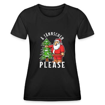 Ä Tännschen please - Frauen Funktions-T-Shirt - Schwarz - Vorne - AI Model Female 172 light (172cm)