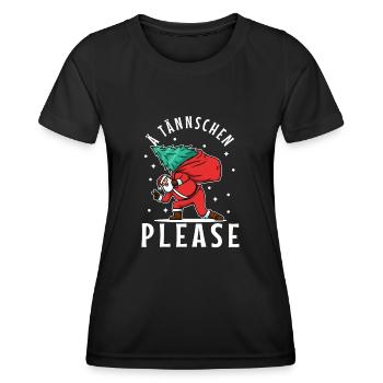 Ä Tännschen please - Frauen Funktions-T-Shirt - Schwarz - Vorne - AI Model Female 172 light (172cm)