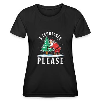 Ä Tännschen please - Frauen Funktions-T-Shirt - Schwarz - Vorne - AI Model Female 172 light (172cm)