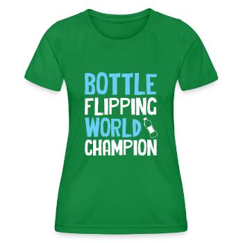 Bottle Flipping - World Champion - Frauen Funktions-T-Shirt - Kelly Green - Vorne - AI Model Female 172 dark (172cm)