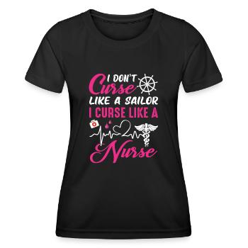 Curse like a nurse - Women's Functional T-Shirt - black - Front - AI Model Female 172 light (172cm)