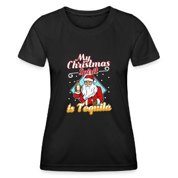 My christmas spirit is Tequila - Frauen Funktions-T-Shirt - Schwarz - Vorne - AI Model Female 172 light (172cm)