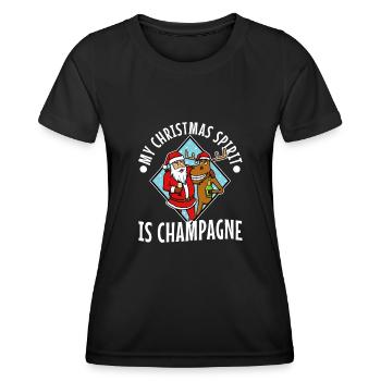 My christmas spirit is - Women's Functional T-Shirt - black - Front - AI Model Female 172 light (172cm)