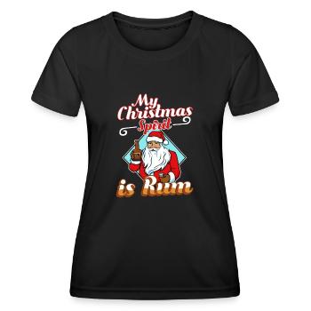 My christmas spirit is rum - Frauen Funktions-T-Shirt - Schwarz - Vorne - AI Model Female 172 light (172cm)