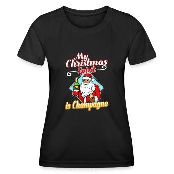 My christmas spirit is - Women's Functional T-Shirt - black - Front - AI Model Female 172 light (172cm)
