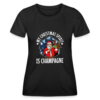 My christmas spirit is - Women's Functional T-Shirt - black - Front - AI Model Female 172 light (172cm)