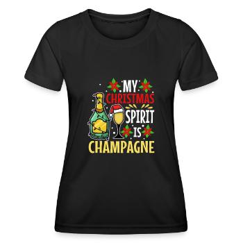 My christmas spirit is - Women's Functional T-Shirt - black - Front - AI Model Female 172 light (172cm)
