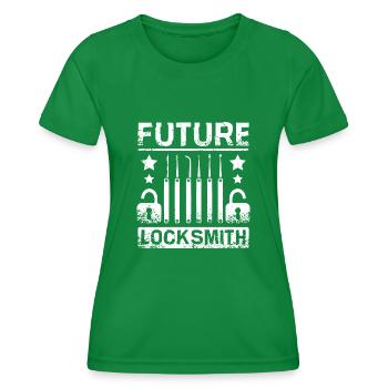 Futur serrurier - T-shirt sport Femme - vert - Devant - AI Model Female 172 dark (172cm)