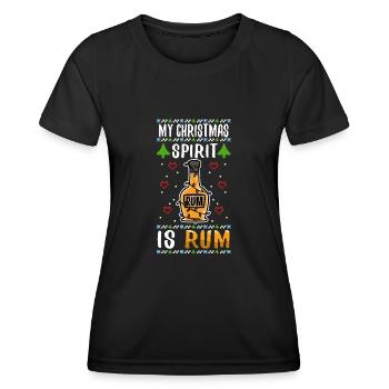 My christmas spirit is rum - Frauen Funktions-T-Shirt - Schwarz - Vorne - AI Model Female 172 light (172cm)