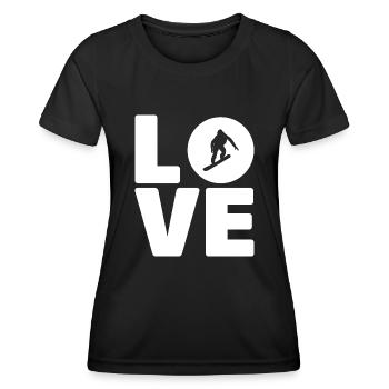 Snowboarding gift idea for snowboarders Snowboar - Women's Functional T-Shirt - black - Front - AI Model Female 172 light (172cm)