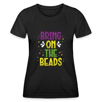 Her mit den Perlen - Frauen Funktions-T-Shirt - Schwarz - Vorne - AI Model Female 172 light (172cm)