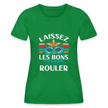 Quittez les bons rôles - T-shirt sport Femme - vert - Devant - AI Model Female 172 dark (172cm)
