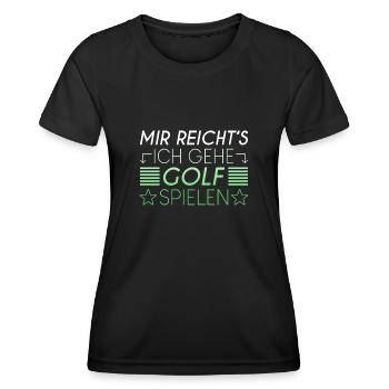 Golf Spruch - Frauen Funktions-T-Shirt - Schwarz - Vorne - AI Model Female 172 light (172cm)
