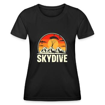 Parachutistes parachutistes parachutés - T-shirt sport Femme - noir - Devant - AI Model Female 172 light (172cm)